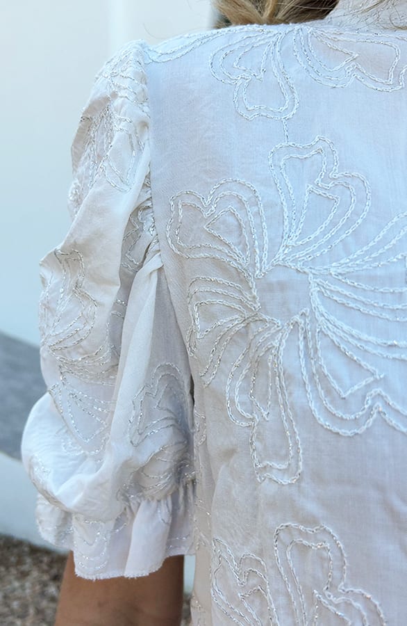 Ruffle Top Detailed Flower, Tops, Foto 4