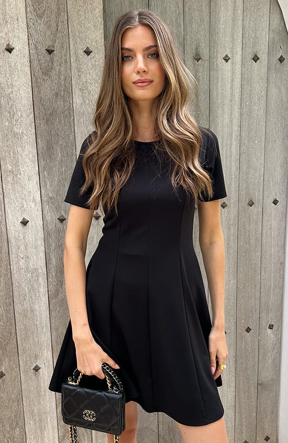 Scuba Taille Jurk Zwart – shoparchief, foto 7