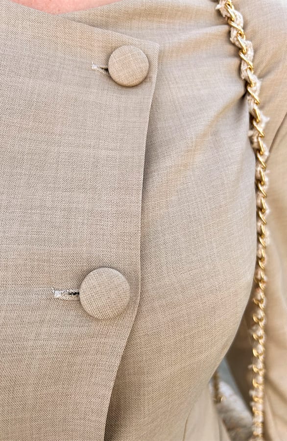 Ultimate Muse Button Blazer Dark Beige – shoparchief, foto 4