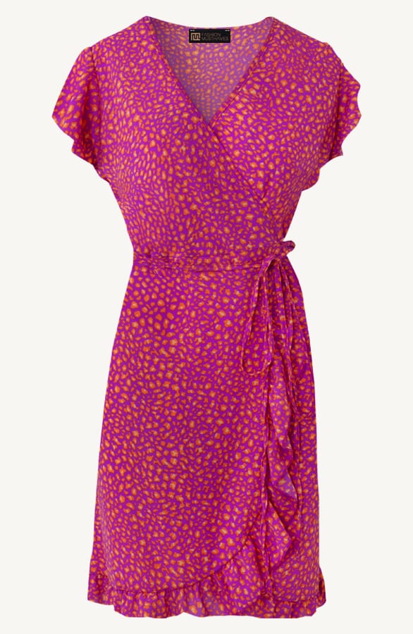 Wikkel Jurk Leopard Paars Oranje – shoparchief, foto 7