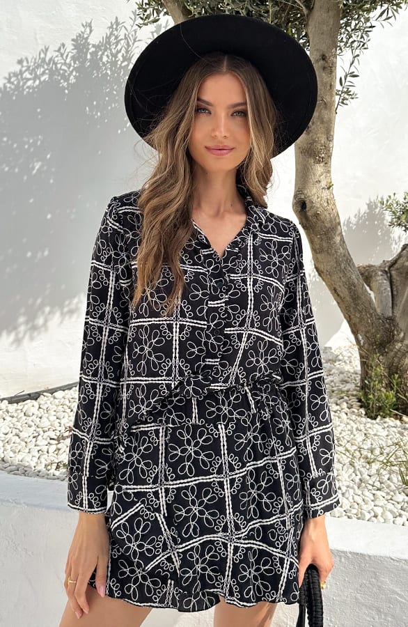 Yves Skort Flower Black – shoparchief, foto 6