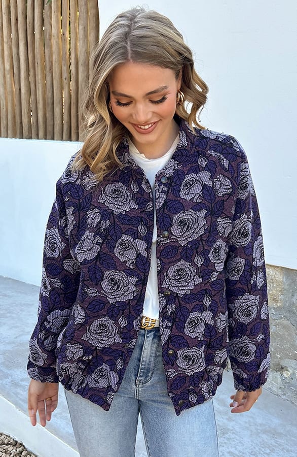 Deluxe Flower Bomber Lila – shoparchief, foto 5