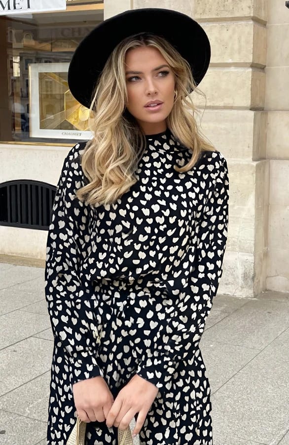 Mila Blouse Long Sleeve Cheetah Zwart – shoparchief, foto 2