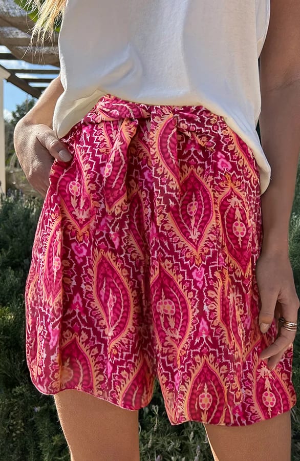 Rosso Chiffon Skort Bow Rood – shorts, foto 1