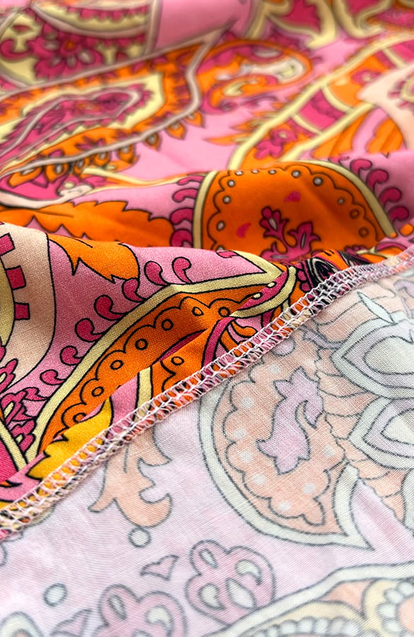 Wide Leg Broek Print Roze – broeken, foto 5