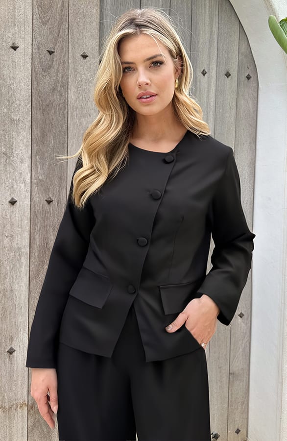 Ultimate Muse Button Blazer Zwart – shoparchief, foto 2