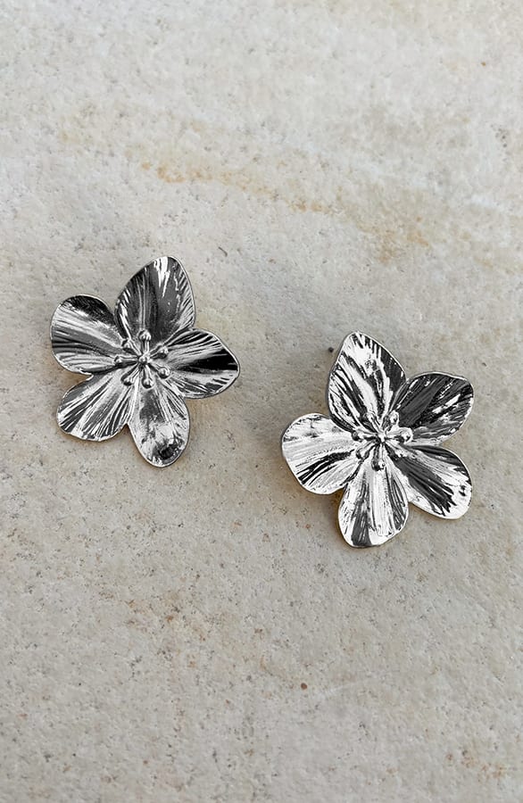 Boho Flower Oorbellen Zilver – shoparchief, foto 1