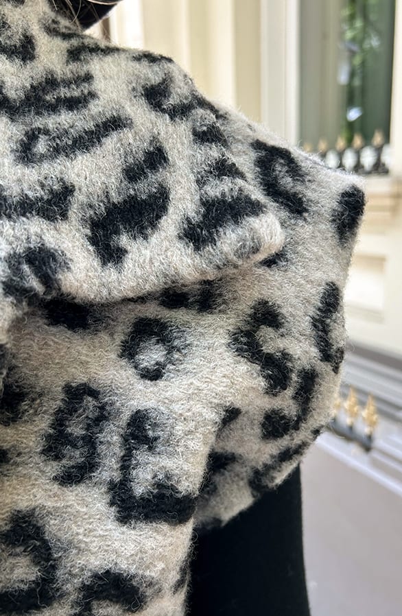 Oversized Woven Gilet Leopard – shoparchief, foto 7