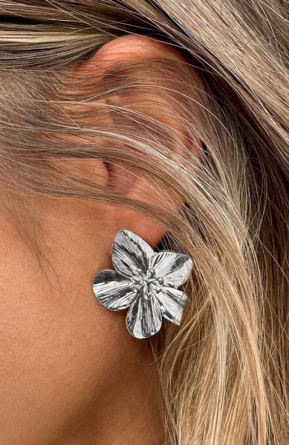 Boho Flower Oorbellen Zilver – shoparchief, foto 3