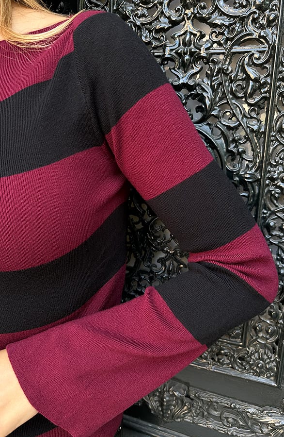 Boothals Strepen Top Burgundy – tops, foto 7