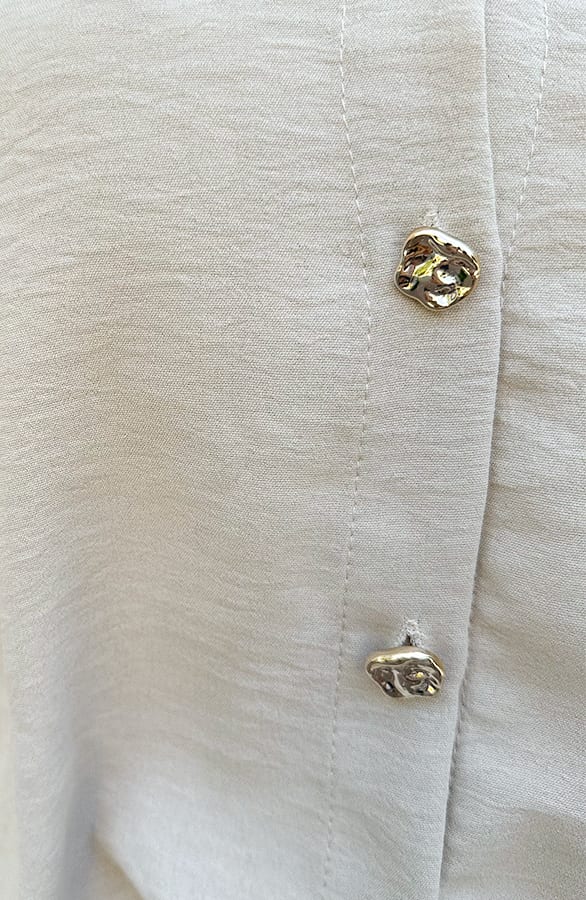 Goldene Knöpfe Bluse Beige, Blusen, Foto 7