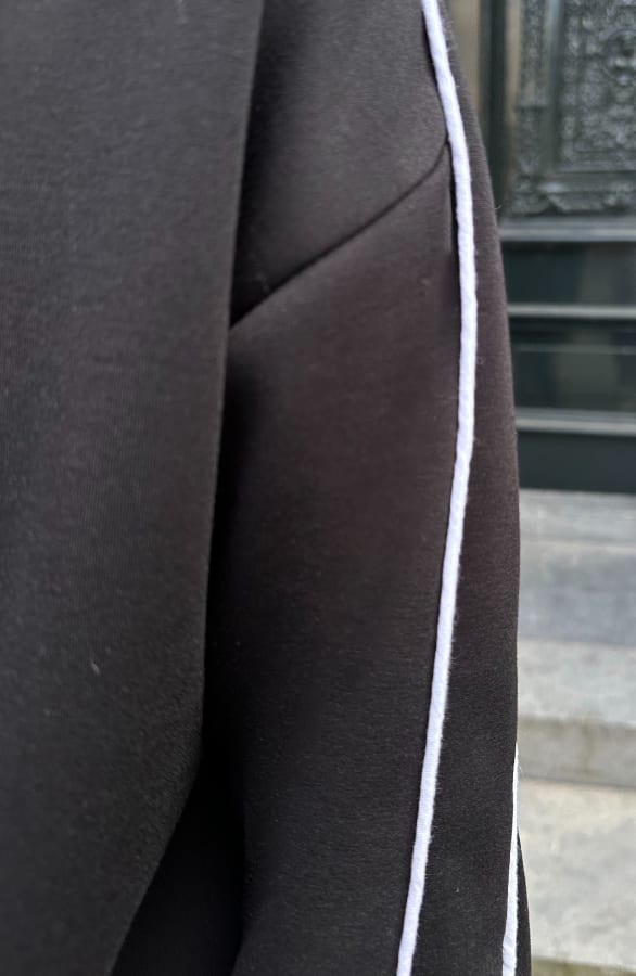 Oversized Trui Met Bies Zwart – truien, foto 4