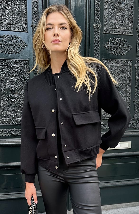 Soft Bomberjacket Zwart – jassen, foto 3