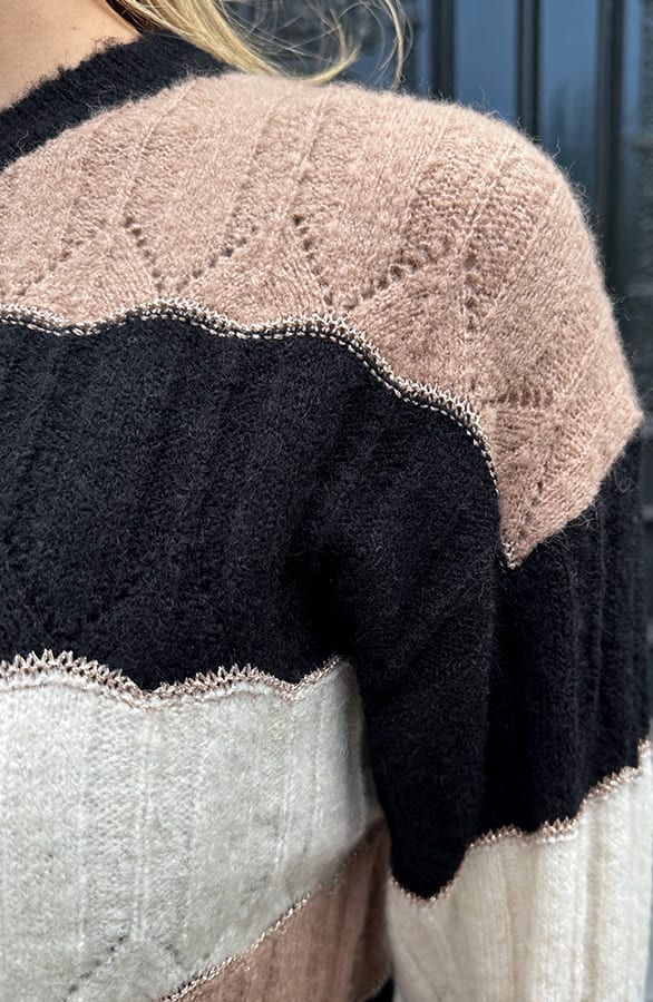 Structured Striped Sweater Lurex Camel, Pullover, Foto 5