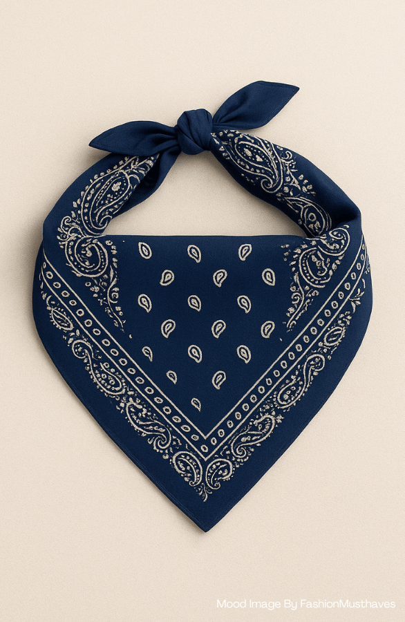 Classic Bandana Paisley Sjaal Marine – alle accessoires, foto 3