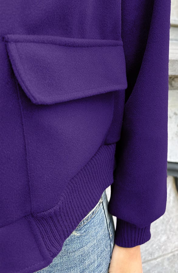 Soft Bomberjacket Dark Purple – jassen, foto 4