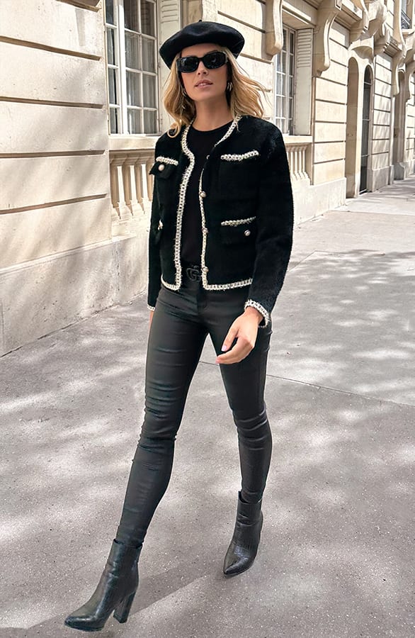 Chique Soft Button Jacket Zwart – jassen, foto 8
