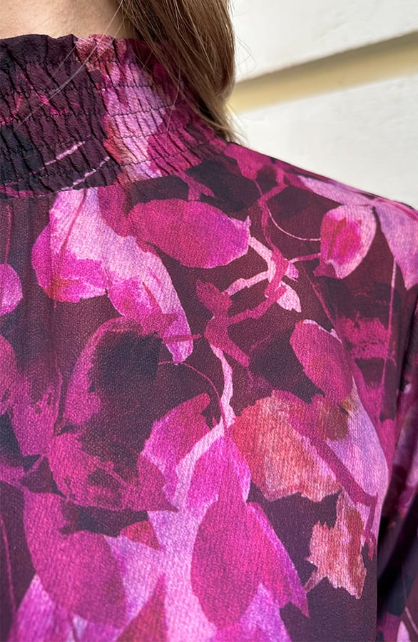 Col Blouse Print Flower Roze – shoparchief, foto 5
