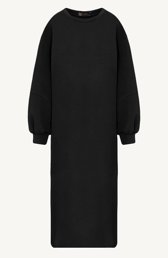 Comfy Oversized Sweater Dress Zwart – jurken, foto 3