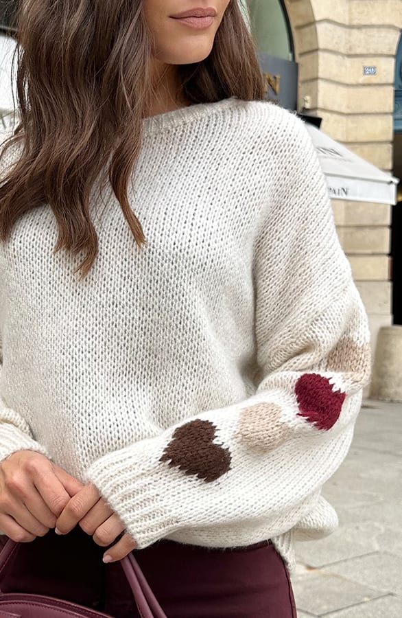 Cozy Hearts Sweater Beige – truien, foto 6