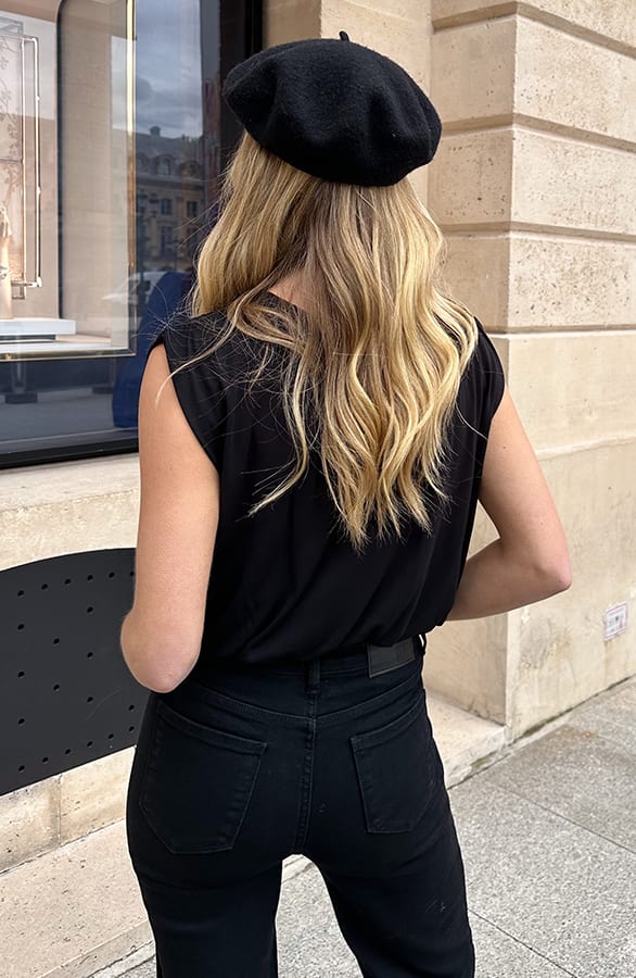 Cropped Top Met Plooien Zwart – tops, foto 4