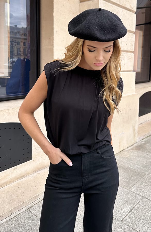 Cropped Top Met Plooien Zwart – tops, foto 6