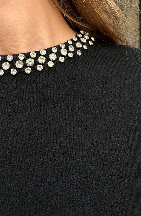 Diamond Detailed Top Zwart – shoparchief, foto 4