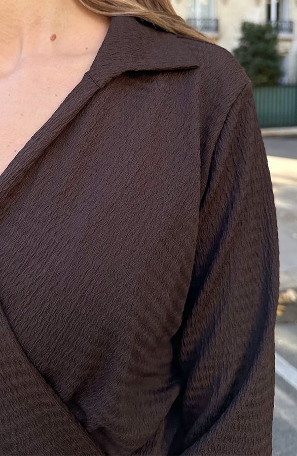 Draped Stretch Kleid Choco, Kleider, Foto 4