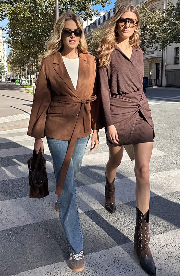Oversized Suede Blazer Choco – shoparchief, foto 6