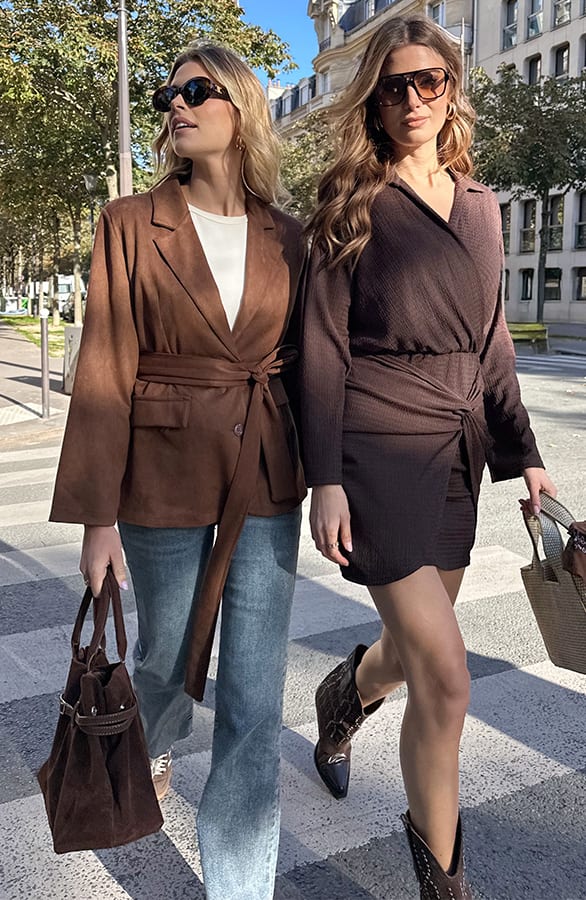 Oversized Suede Blazer Choco – shoparchief, foto 10