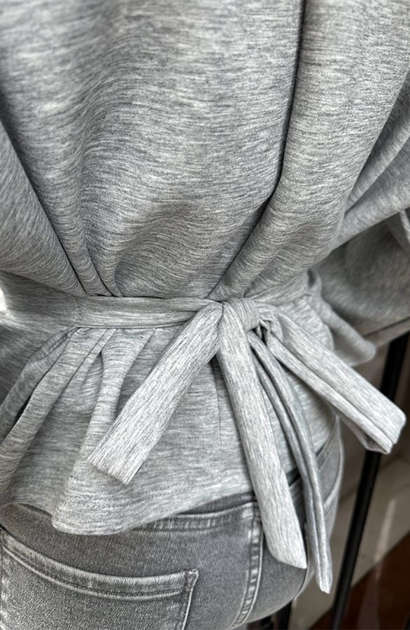 Fitted Soft Sweater Light Grey – truien, foto 4