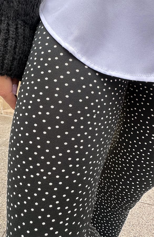 Flared Hose Polkadots Schwarz, Schlaghosen, Foto 7