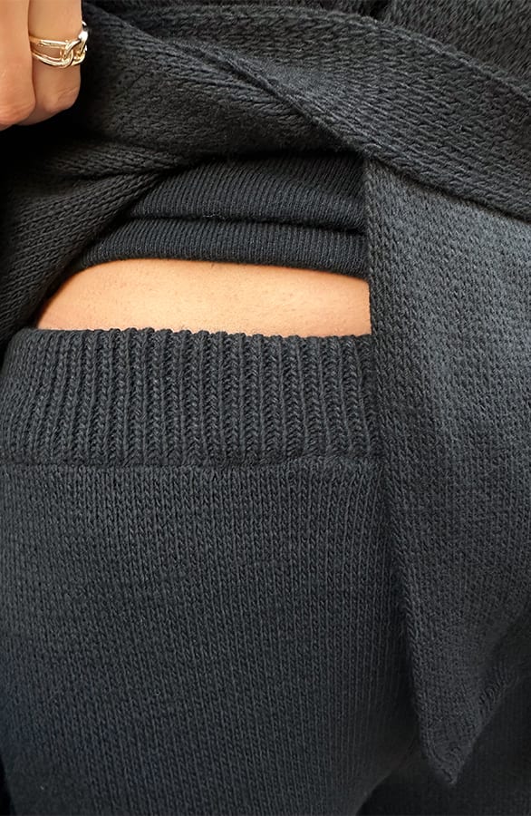 Knitted Lounge Pants Zwart – broeken, foto 4