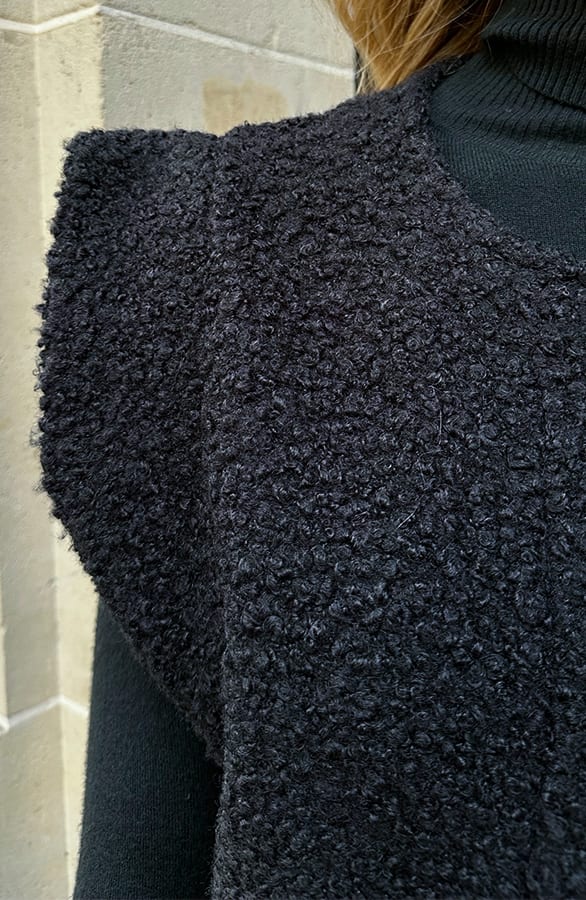 Limited Boucle Gilet Zwart – gilets, foto 4