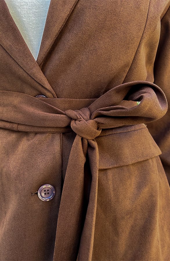 Oversized Suede Blazer Choco – shoparchief, foto 5