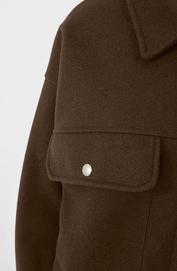 Soft Jacket Met Klepzakken Choco – jassen, foto 2