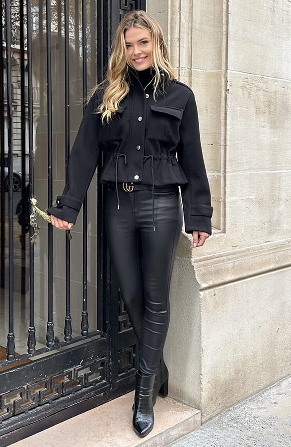 Soft Jacket Met Koord Zwart – shoparchief, foto 7
