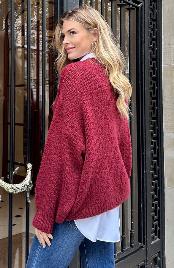 Soft Oversized Pullover Burgundy, Foto 7