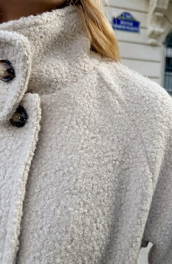 Teddy Jas Met Knopen Beige – jassen, foto 5