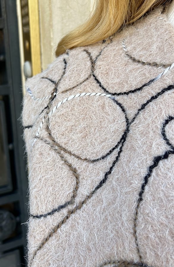Woven Art Gilet Beige – gilets, foto 10