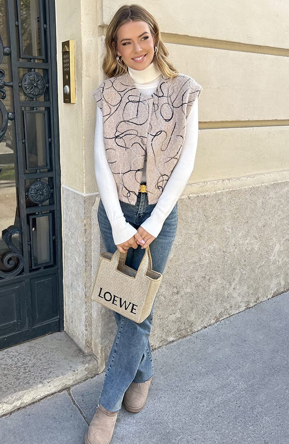 Woven Art Gilet Beige – gilets, foto 9