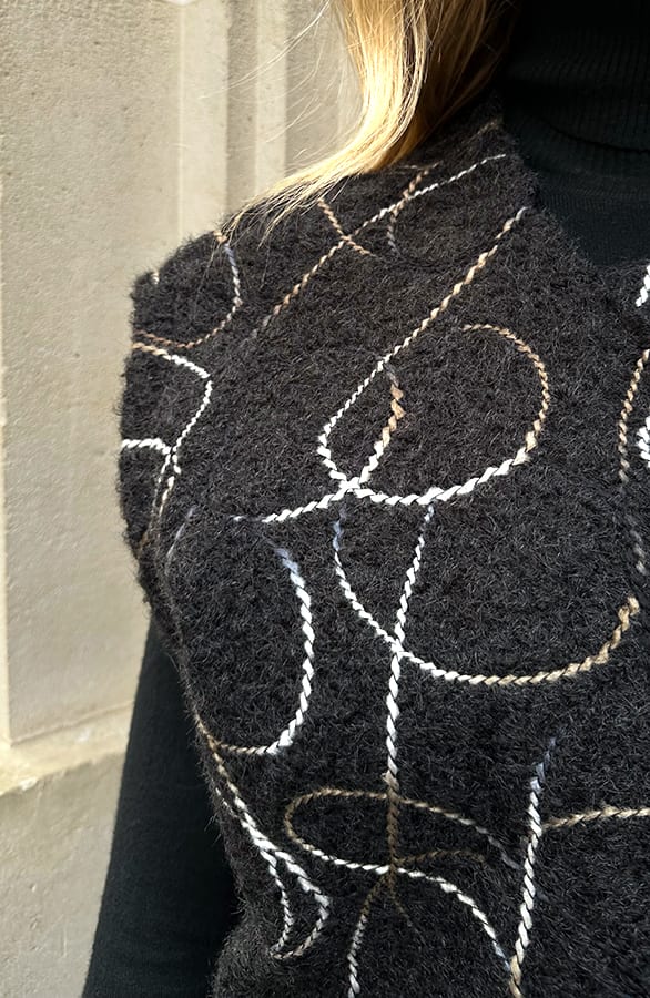 Woven Art Gilet Zwart – gilets, foto 5