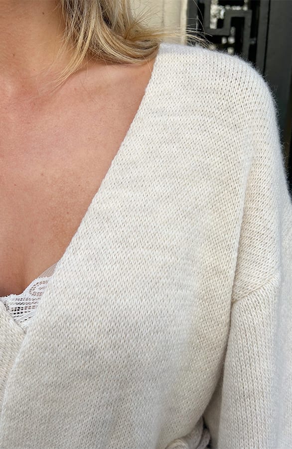 Wrap Knitted Cardigan Beige, Westen, Foto 8