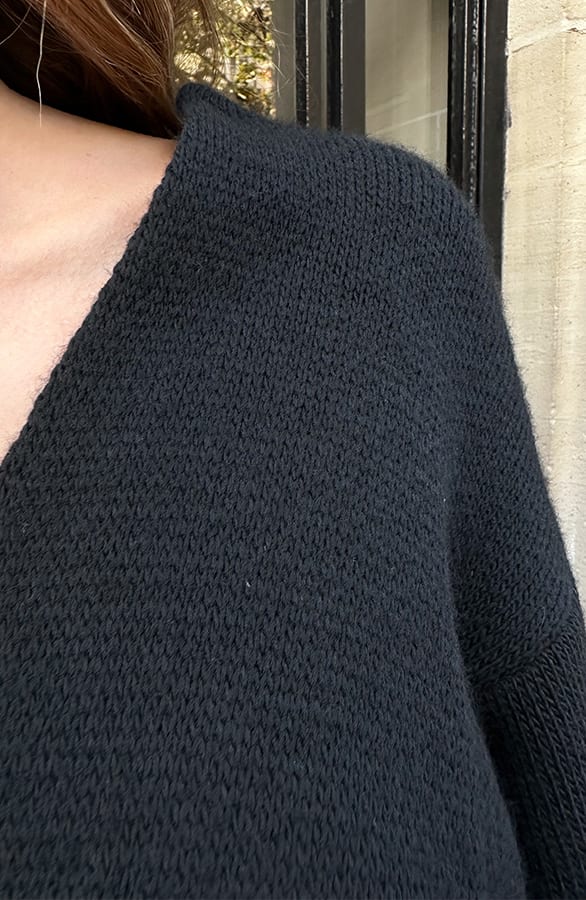 Wrap Knitted Vest Zwart – vesten, foto 6