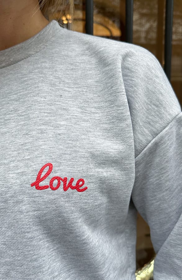 All The Things I Love Sweater Grey – truien, foto 4