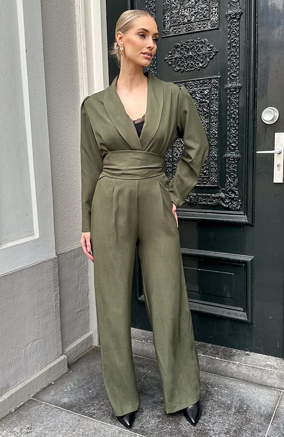 Classic Jumpsuit Detailed Suit Army – jumpsuits en playsuits, foto 8