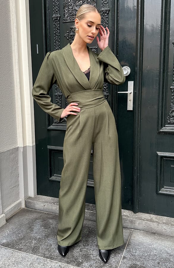 Classic Jumpsuit Detailed Suit Army – jumpsuits en playsuits, foto 9
