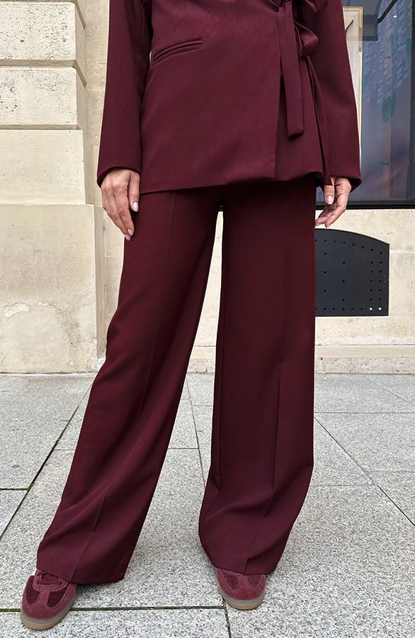 Classic Straight Leg Pantalon Burgundy 2.0 – broeken, foto 1