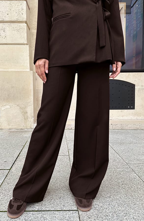 Classic Straight Leg Pantalon Choco 2.0