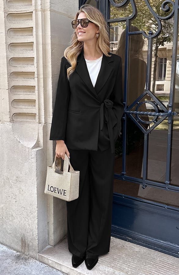 Classic Straight Leg Pantalon Zwart – broeken, foto 5